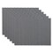 DII Mineral Gray Textured Twill Weave Placemat 6 Piece